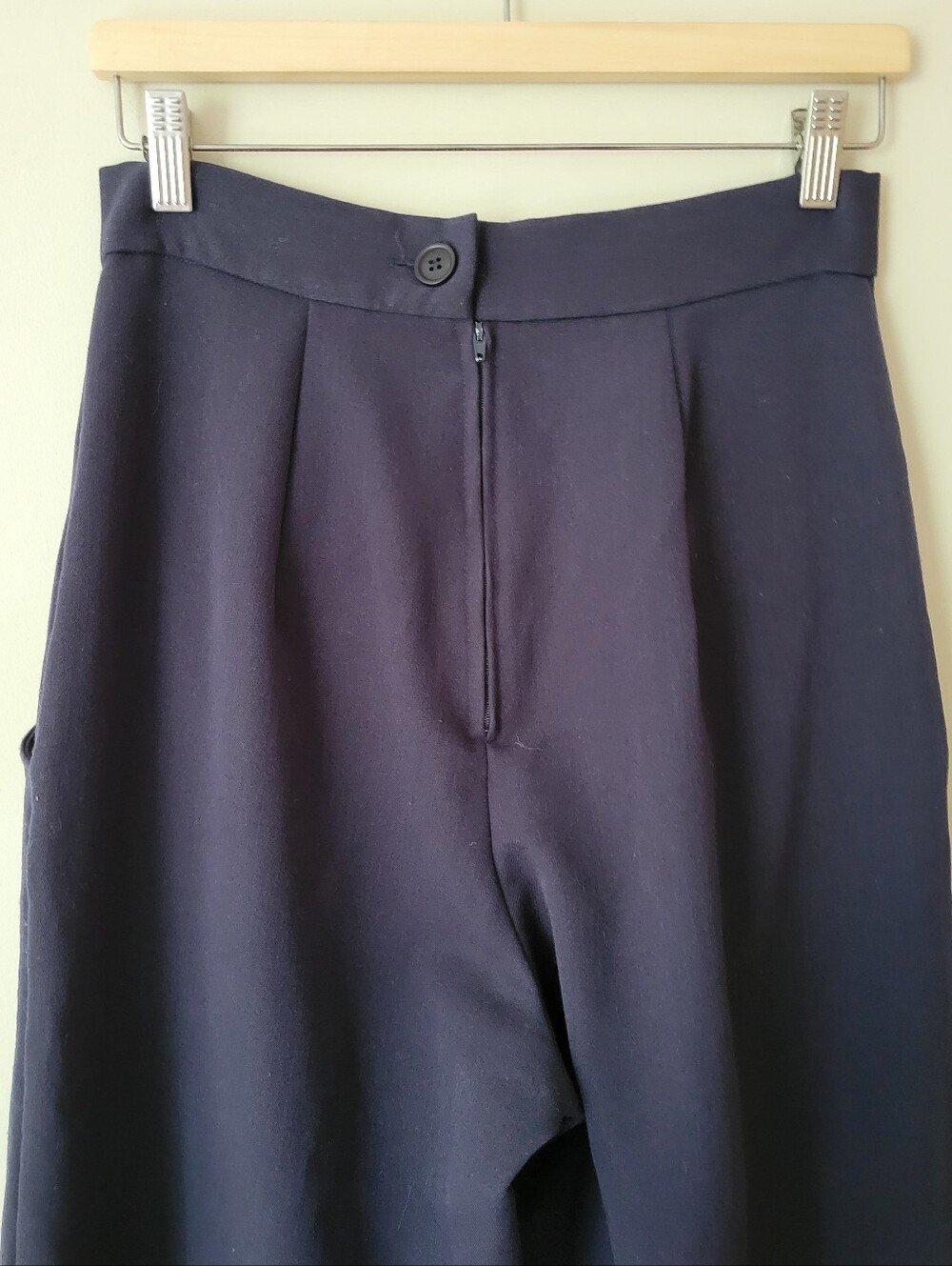 Hell Bunny Retro Carlie Swing Wide Leg Sailor Pants Navy Trousers Size Small - Picture 5 of 8